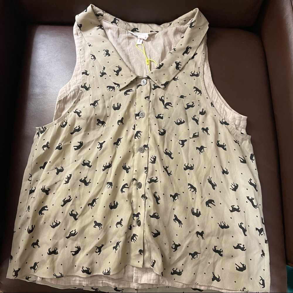 BCBGenaration Sheer Sleeveless Top